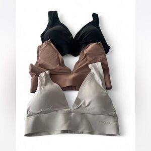 Vince Camuto Women's Bra Trio - Black, Brown, Cream